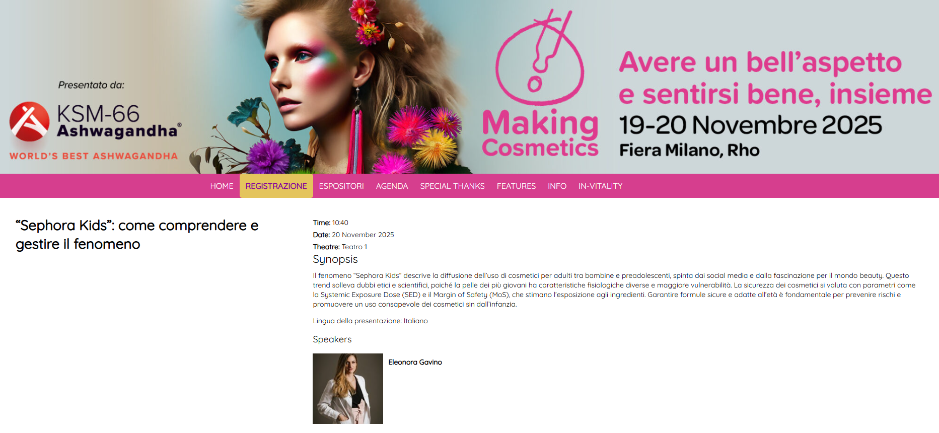 Making Cosmetics intervento Eleonora Gavino Sephora Kids